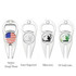 A drink bottle opener and divot tool, featuring various designs, primarily silver with logo placement options.