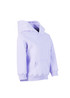 A purple baby fleece hoodie featuring a front pocket and a hood, designed for comfort and warmth.