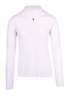 A white half zip mock neck jumper for men, featuring long sleeves and a subtle logo. A white half zip mock neck jumper for men, featuring long sleeves and a subtle logo.