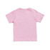 A pink kid's regular T-shirt with short sleeves and a simple design, featuring no visible branding.