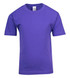 A purple kid's regular T-shirt with short sleeves and no logos or branding.