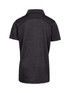 A black polo shirt made of 100% polyester, featuring a simple design and no visible logos on the back. A black polo shirt made of 100% polyester, featuring a simple design and no visible logos on the back.