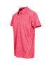 A red polyester polo shirt featuring a modern design and a small logo. Ideal for casual or sporty wear. A red polyester polo shirt featuring a modern design and a small logo. Ideal for casual or sporty wear.