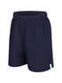 Navy blue kids' FLEX shorts featuring a comfortable elastic waistband and a four-way stretch design.