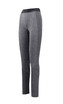A pair of seamless leggings in grey with a black waistband. The leggings have a form-fitting design. A pair of seamless leggings in grey with a black waistband. The leggings have a form-fitting design.