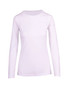 A white long sleeve t-shirt for women with a simple design and a logo. A white long sleeve t-shirt for women with a simple design and a logo.