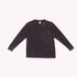 A grey stone wash long sleeve t-shirt with a round neck and a simple design. It has a logo.