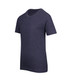 A navy marl crew neck t-shirt with short sleeves and a simple design. Features a logo.