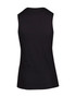 A sleeveless black women's tee from the Greatness Range, featuring a simple design and no embellishments. A sleeveless black women's tee from the Greatness Range, featuring a simple design and no embellishments.