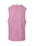 A back view of a men's stone wash tank top in a light purple colour, featuring a simple design and a logo.