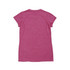 A women's short-sleeve T-shirt in a vibrant pink colour, featuring a logo and a smooth back design. A women's short-sleeve T-shirt in a vibrant pink colour, featuring a logo and a smooth back design.