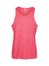 A red Women's Challenger 100% polyester singlet with a logo, featuring a comfortable tank design. A red Women's Challenger 100% polyester singlet with a logo, featuring a comfortable tank design.