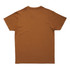 A brown unisex Earth Care T-shirt with short sleeves and a round neckline, featuring a plain back. A brown unisex Earth Care T-shirt with short sleeves and a round neckline, featuring a plain back.
