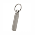 A silver keyring featuring a simple, elongated design, suitable for holding keys or small items.