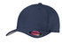 A navy blue Port Authority Flexfit Cotton Twill Cap with a curved brim and an interior logo.