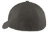 A grey cap with a structured design and a curved brim, featuring ventilation holes and a logo.