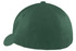 A green Port Authority Flexfit cap with a rounded crown and a curved brim, featuring a logo on the side.