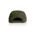 A green cap featuring an adjustable strap at the back and a subtle logo.