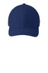 A navy cap made from mini pique fabric with a structured design and a logo.