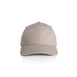 A beige cap with a logo on the front, featuring a classic structured design.