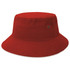 A red Sandwich Brim Bucket Hat with a wide brim and ventilation eyelets. Features a branded logo.