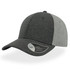A cap featuring a grey and dark grey design, with a mid visor and branding on the side.