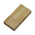 A bamboo flash drive featuring a sleek, natural wood finish and a simple design. It has a branding logo on the surface.