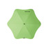A green BLUNT Classic Umbrella with a unique star-shaped canopy. The umbrella features a central hub and has a logo.