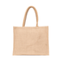A large, natural-coloured jute supermarket bag with two sturdy handles and a simple design.
