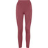 Compression leggings in a rich burgundy colour, featuring a smooth, fitted design and a logo.