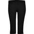 Mid-length leggings in black, featuring a simple design and an unbranded appearance.