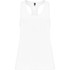 Aida Tank Top in white, featuring a sleeveless design and a logo at the neckline.