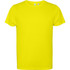 A bright yellow Estoril T-shirt with a simple design and a logo on the front.