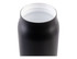 A drink bottle with a matte black exterior and a white interior, featuring a smooth, rounded design.