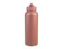 A drink bottle in a matte pink colour with a quick release cap and logo on the side.