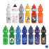 A drink bottle collection featuring various colours like grey, pink, yellow, orange, green, and black, each with unique designs and logos.