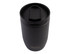 A drink bottle in matte black with an insulated design and a leakproof lid, featuring a logo.