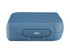 A large blue bento box with a secure latch and a logo, featuring a smooth, rounded design.