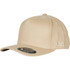 A beige FLEXFIT® 110 cap with a curved brim and a logo on the side.