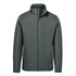A men's thermal jacket in dark green with a zipped front and high collar, featuring a subtle logo.