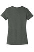 A fitted women's t-shirt in a dark grey colour, featuring short sleeves and a smooth fabric. It has a logo on the back.