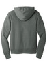 A unisex sponge fleece pullover hoodie in a muted grey colour, featuring a hood and long sleeves.