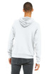A light grey unisex sponge fleece pullover hoodie with a hood, featuring a simple design and set-in sleeves.