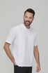 White Mens PHARMACY DENTAL TOP with pen pocket and additional pocket