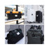 A collection of luggage and bags in various colours, featuring the MiLock Duo Tag Luggage Lock secured to each.