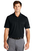 A black Nike Dri-FIT Micro Pique 2.0 Polo shirt with short sleeves and a logo on the sleeve.