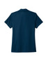 A navy blue Nike ladies Dri-FIT Micro Pique 2.0 polo shirt with a simple design and collar. Contains branding.