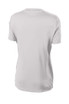 A plain white ladies’ t-shirt with a smooth back design and a classic cut, featuring a small logo.