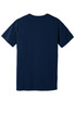 A navy unisex jersey short sleeve V-neck tee, featuring a plain back design and a smooth fabric finish.