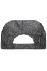 A grey herringbone cap with a curved visor and an open back design. It features a logo on one side.